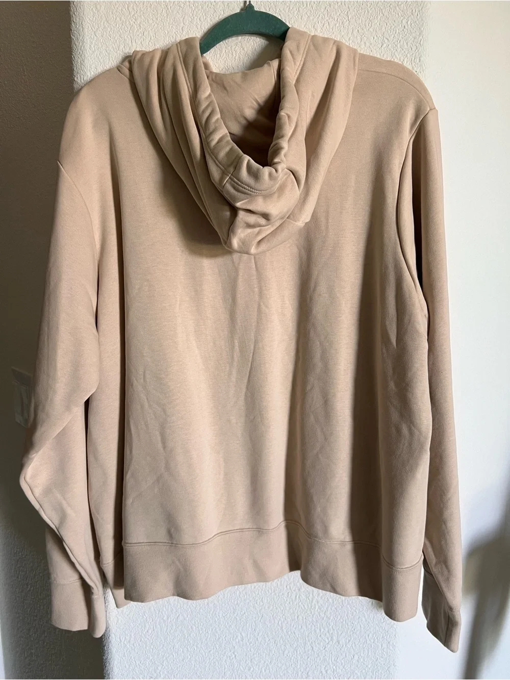 Womens 2X Nike Sweatshirt Hoodie with Drawstrings Beige